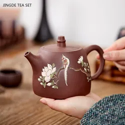 400ml Chinese Yixing Purple Clay Teapot Handmade Ball Hole Filter Beauty Kettle Home Tea Infuser Customized Zisha Teaware Gifts