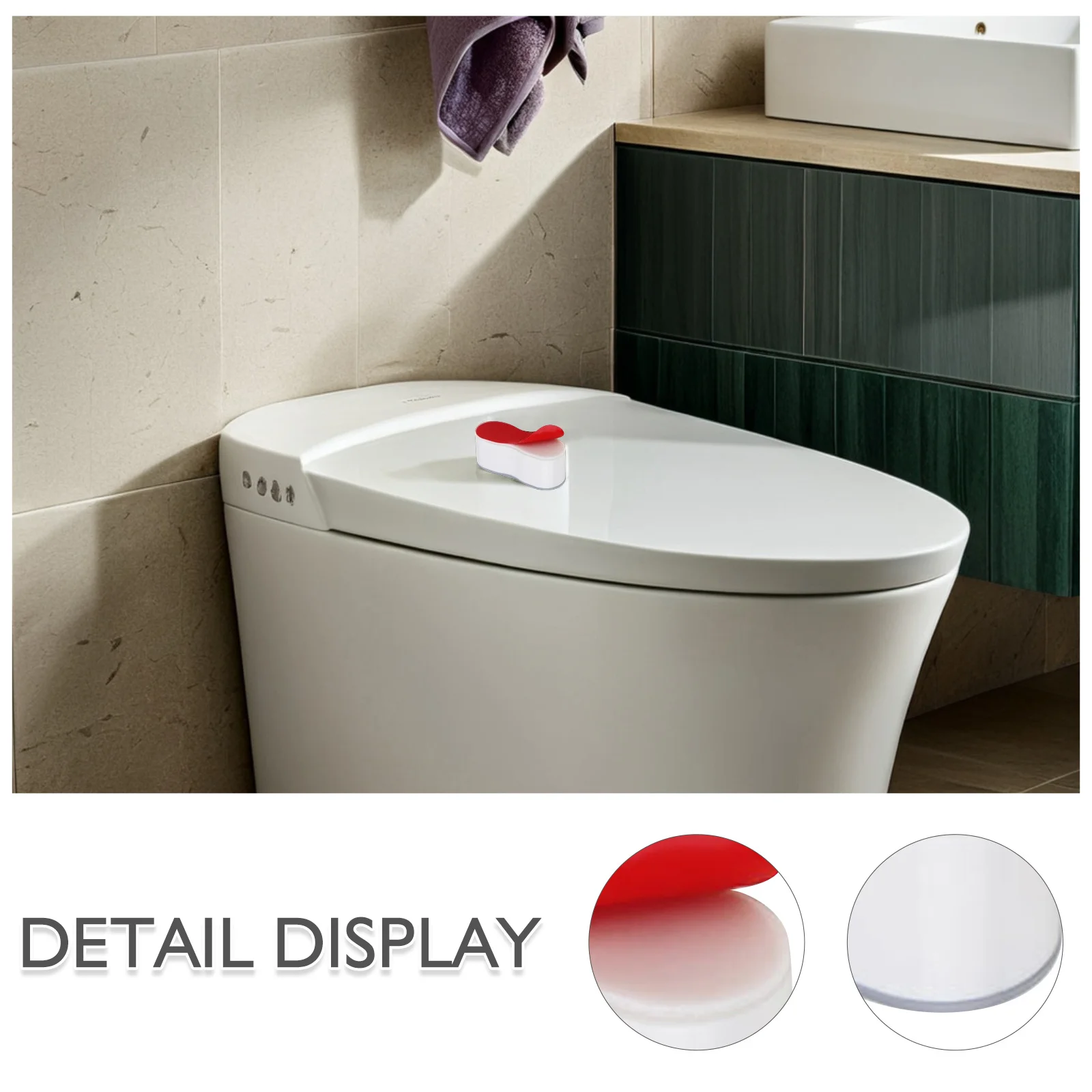 

4Pcs Toilet Seat Bumpers Useful Practical Reduce Gap Anti-Slip Grey Toilet Seat Bumper Self-Adhesive Pads Antislip Gasket