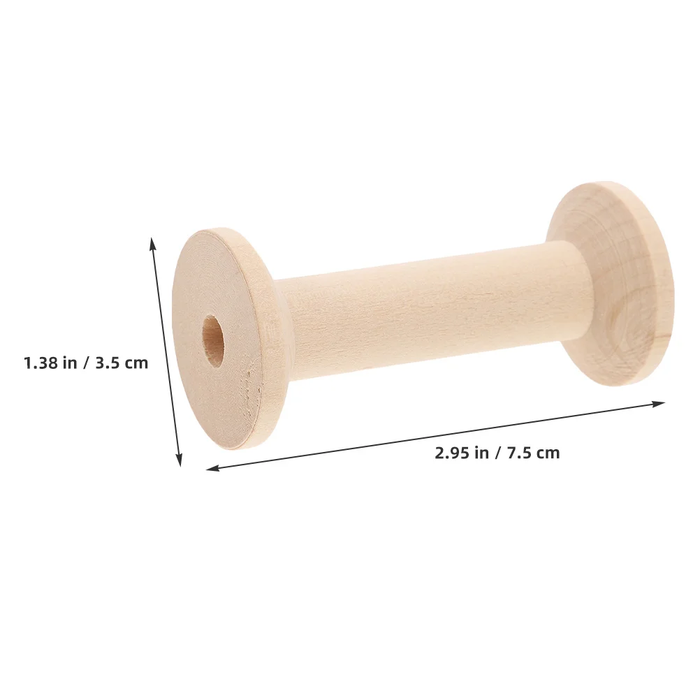 Zestaw 4 drewnianych szpulek pustych na nici do szycia, organizer do rękodzieła, projekty DIY z drewna, narzędzie do nawijania włóczki