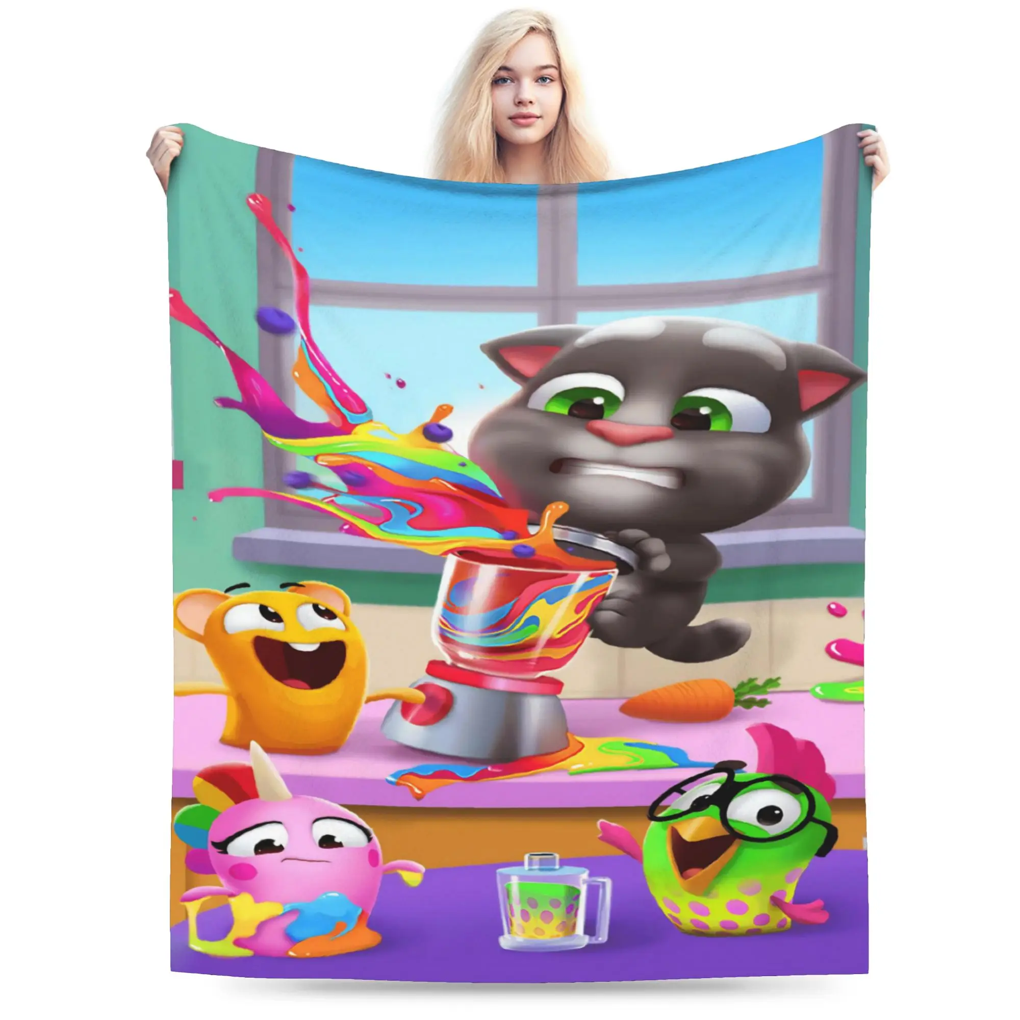 Comfort T-Talking T-Tom And F-Friends Blanket Accessories Sofa Decorative  Throw Blanket Super Soft Fleece for Outdoor