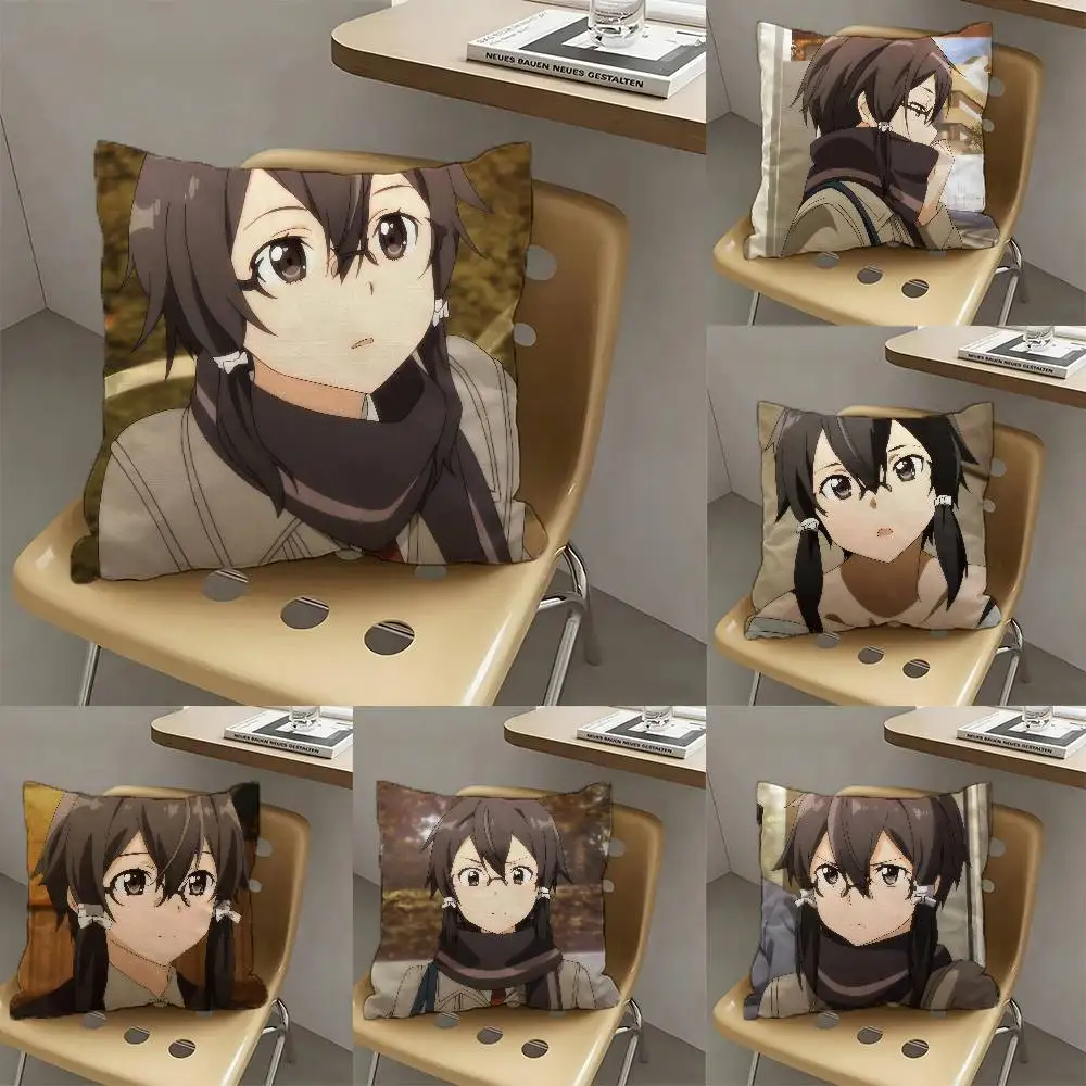 1pc Shino Asada Anime Characters Pillow Case Fashion Square Pillowcase Bedroom Sofa Room Ins Decoration Leisure