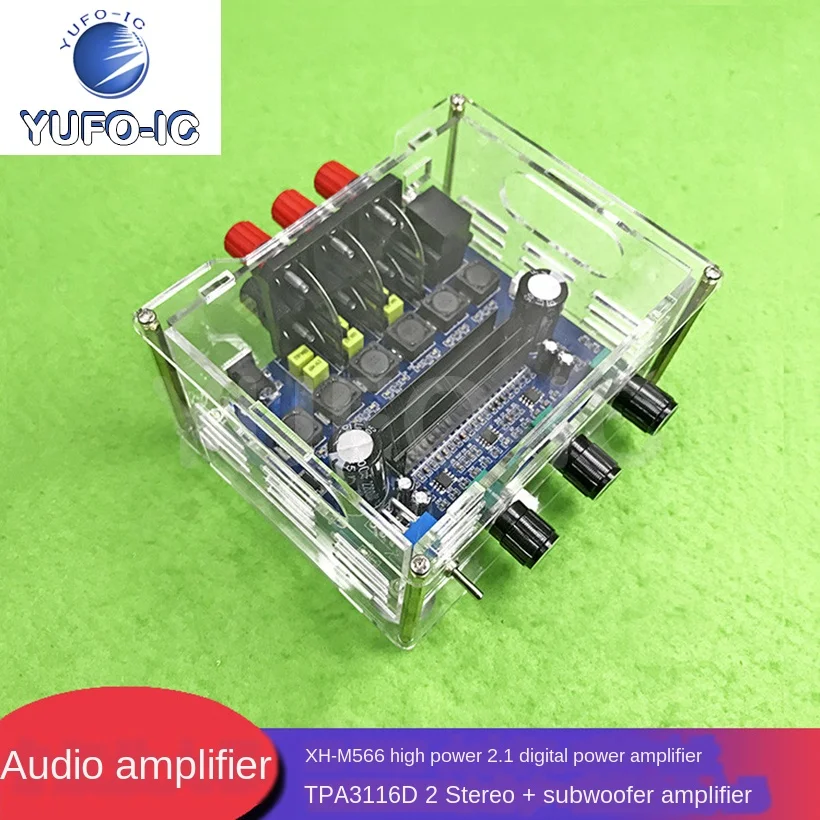 

Free Ship 1pcs XH-M566 Power 2.1 Digital Power Amplifier TPA3116D2 Stereo + Bass Audio Amplifier X-0.35