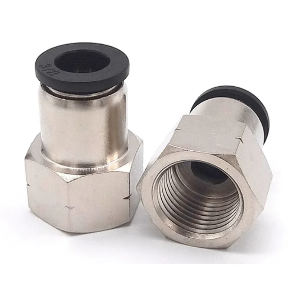 1/8" 1/4" 3/8" 1/2" NPT männlich weiblich 1/8" - 5/8" Zoll Rohr Außendurchmesser Winkelstück pneumatischer Push-to-Connect-Luftanschluss Schnellverschluss – Detail 1