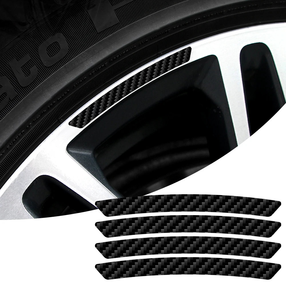 

4Pcs Car Carbon Fiber Wheel Rim Sticker Decal For Audi A1 A2 A3 A4 A5 A6 A7 A8 Q5 Q7 C8 B8 C6 Quyttro Sline Mitsubishi Ralliart