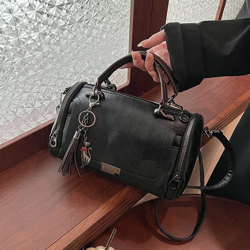 Women Crossbody Bag Pillow Bags Big Capacity Fashion Single Shoulder Bags Vintage All Match Boston Crossbody Bags