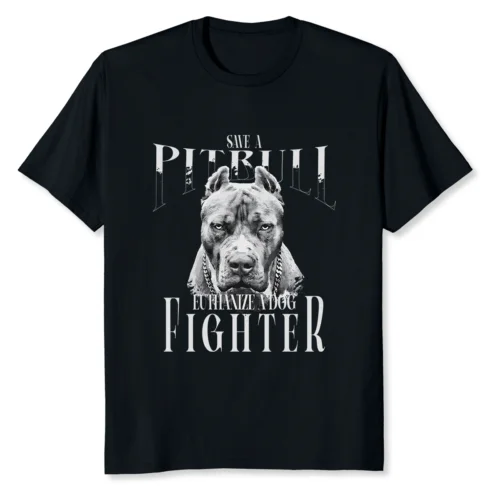 NEW LIMITED Save A Pitbul Euthanize A Dog Fighter T-Shirt