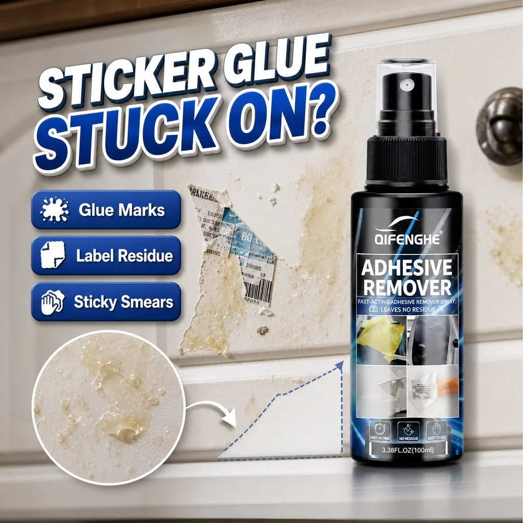 Sticky Residue Remover Spray Quick Eliminate Sticker Glue Tape Residue Clean Surfaces Without Damaging