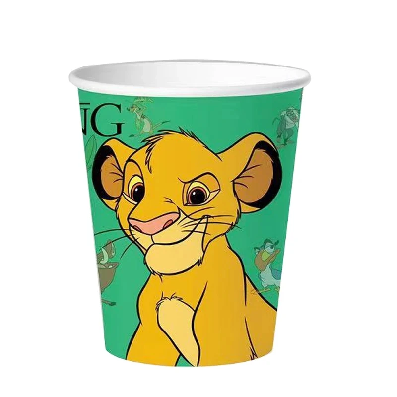 Lion King Simba Party Cups Supplies,9oz Disposable Paper Cups for Kids Boy Lion King Animal Birthday Party Decorations Tableware - view 3