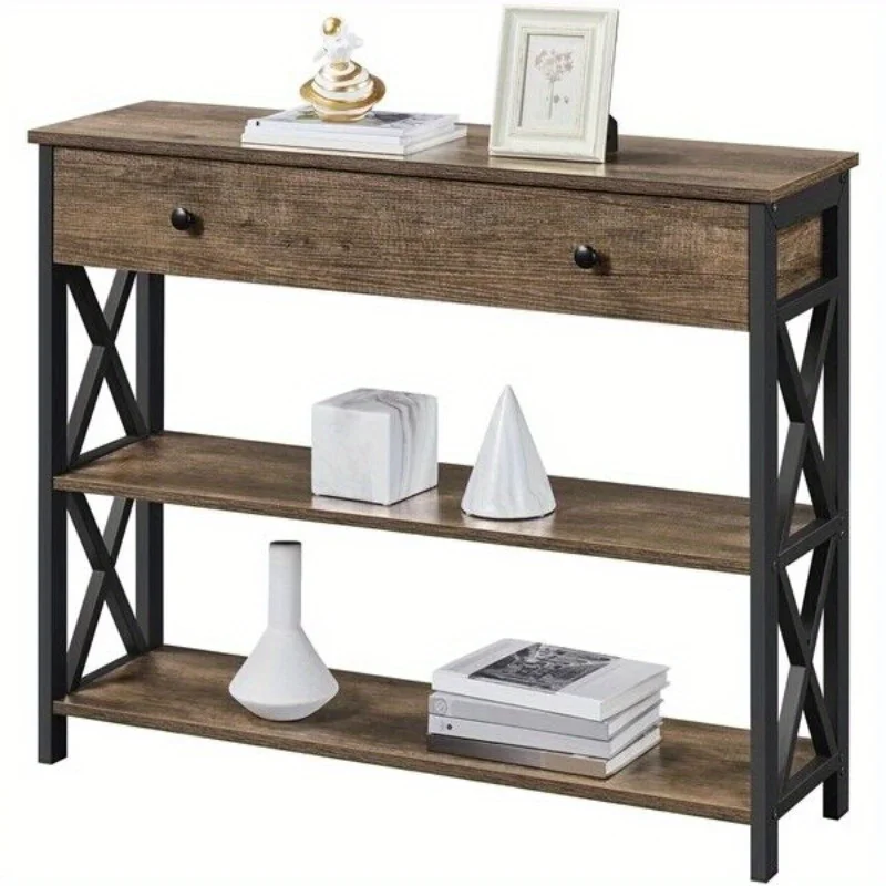 

Console Table with 1 Drawer and 2 Open Storage Entryway Table for Living Room