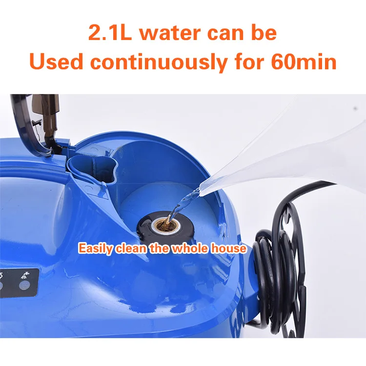 20252.1L Pulitore a vapore ad alta pressione 2200w 4Bar Macchina per la pulizia delle piastrelle Macchina per la pulizia a vapore portatile