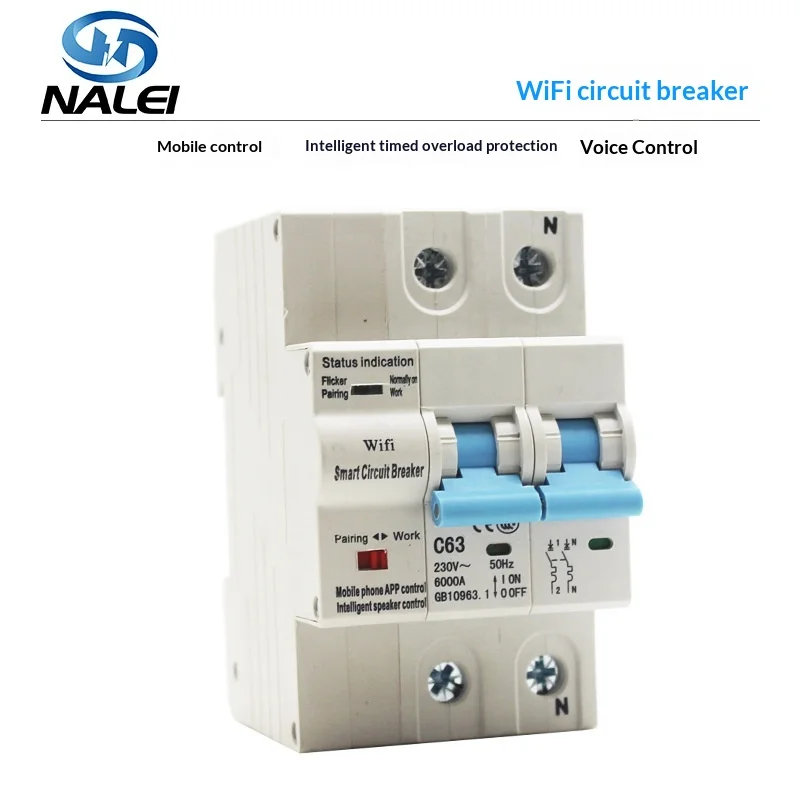 Tuya Smart App WiFi Circuit Breaker, Wireless Remote Control Switch, Mobile Phone Remote Control & Timing Reclosing