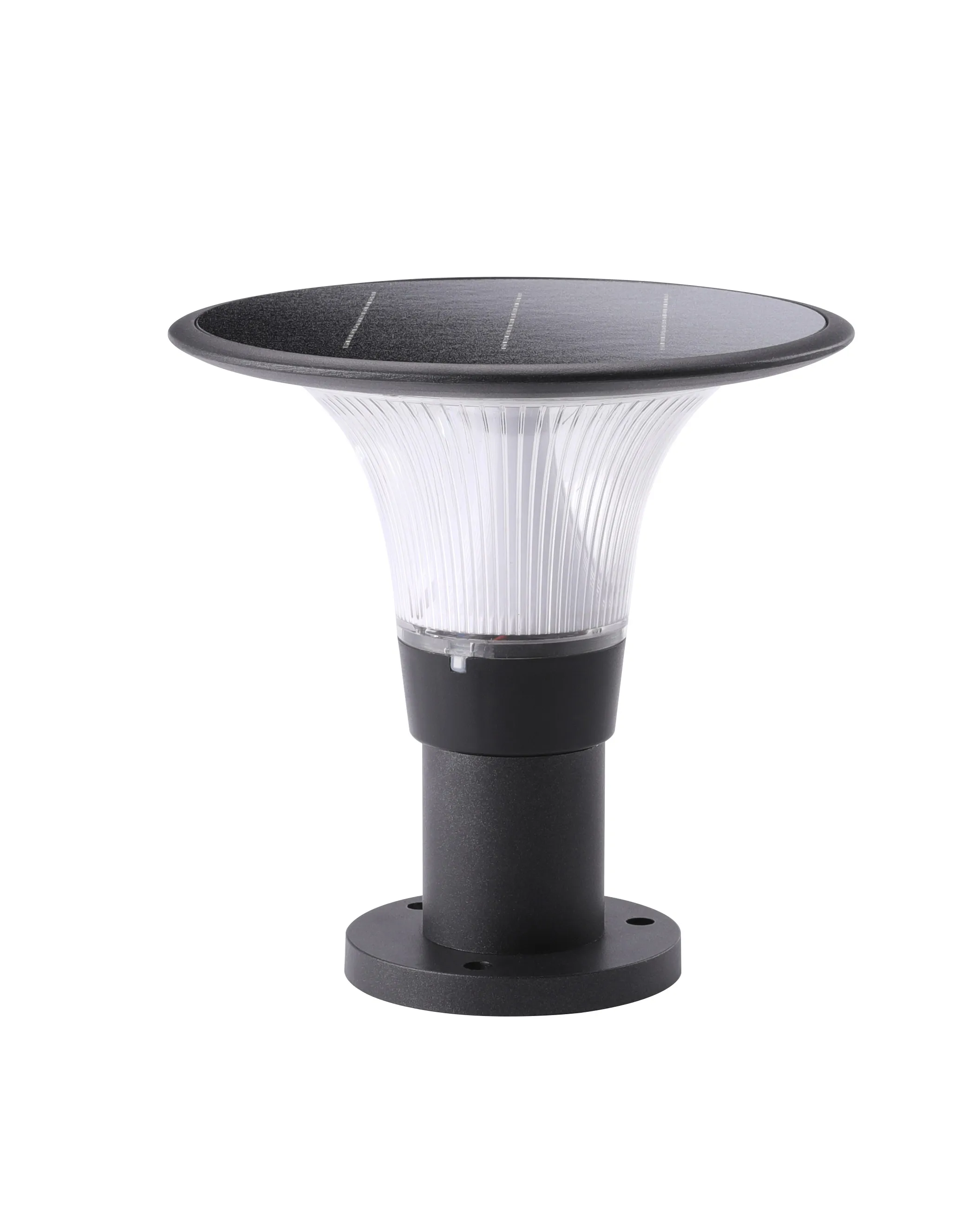 

Outdoor Waterproof Garden Aluminum Garden Lawn Lamp Solar Led Top Pillar Light Striped UFO Solar Light From Pillar Gate