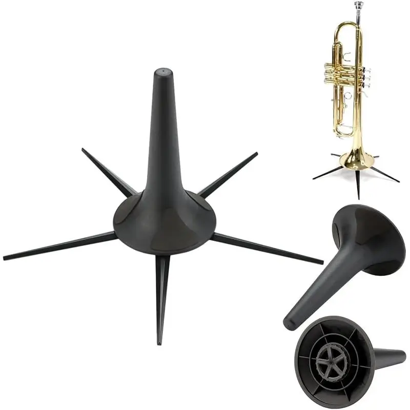 1pc Trumpet Stand Portable Trumpet Holder Foldable 5 Leg Stand Detachable Trumpet Flute Stands Trumpets Accessories