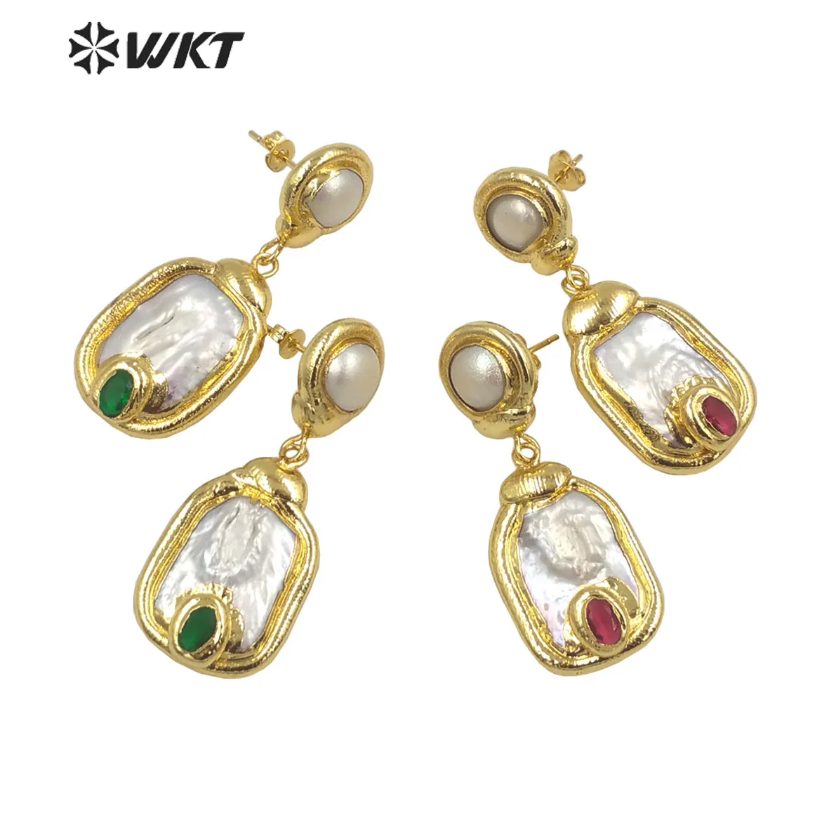 WT-MPE113 WKT 2026 Vintage Style Jewelry Freshwater Making Earring Beautiful Women Party Good Quality And Popular