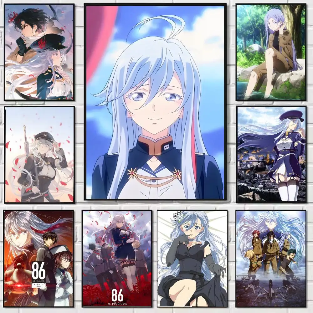 A-Anime 86 ستة وثمانون اللوحة الخط قماش المشارك: تجعد الحرة للماء دائم جميع الفضاء جدار ديكور