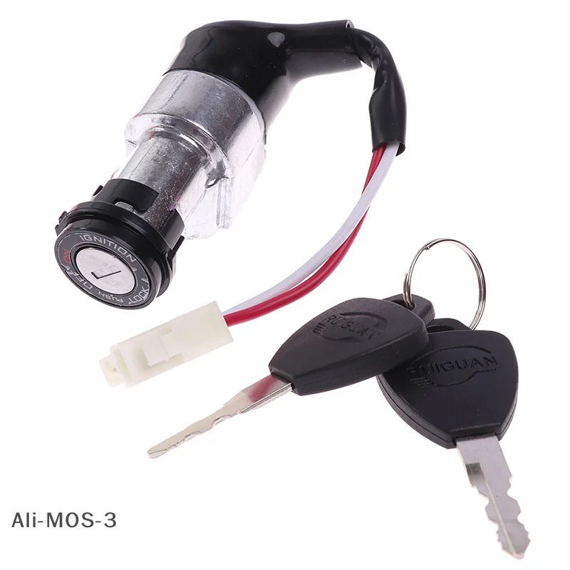 

【S】Высокопроизводительный универсальный мини-замок для зарядки аккумулятора с 2 ключами для мотоцикла, электрического велосипеда, скутера, электрического замка для электронного велосипеда