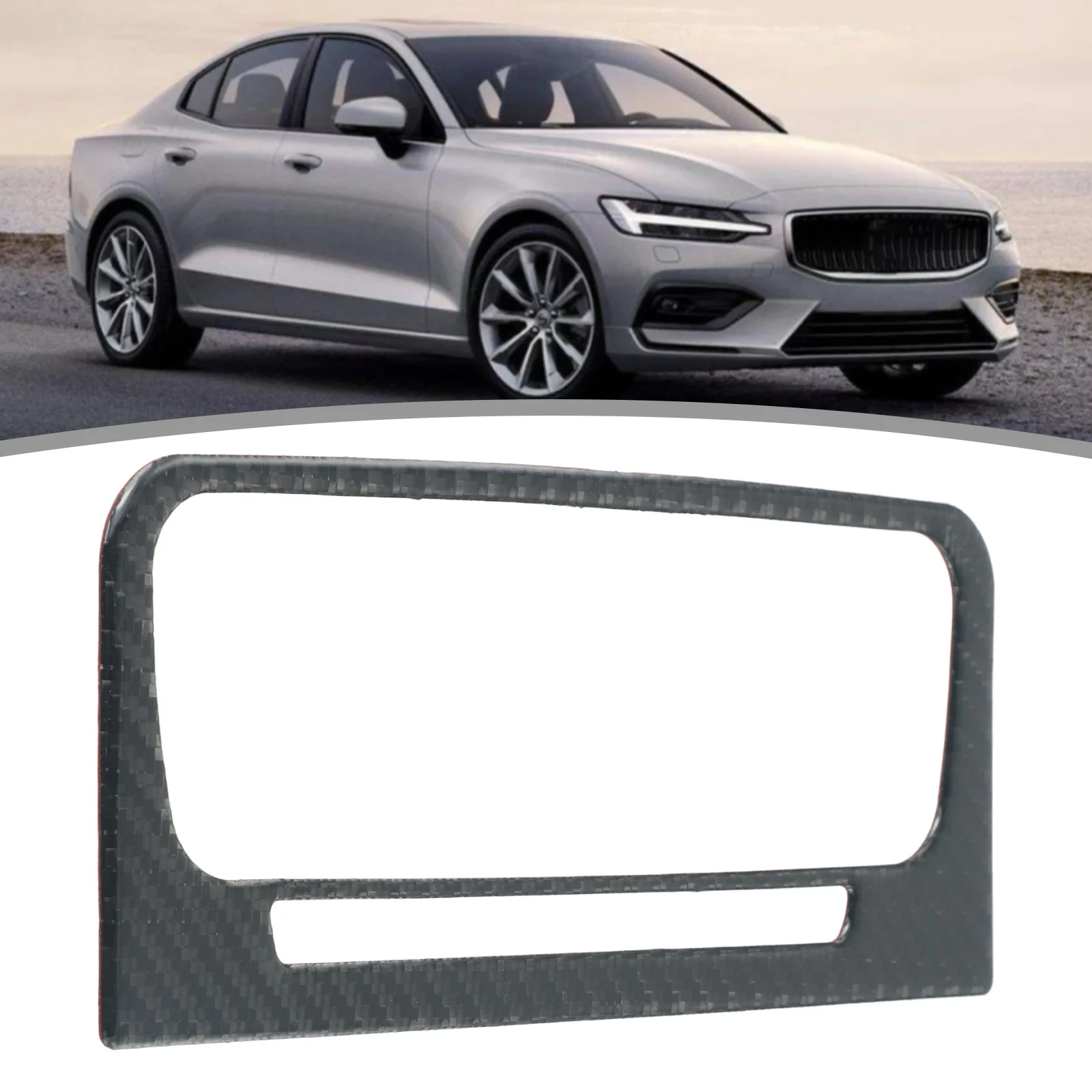 Center Console Air Vent Outlet Cover Trim in Carbon Fiber Finish for Volvo S60 2010 2011 2012 2013 2014 2015 2016 2017 2018