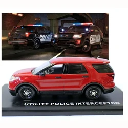 Diecast 1:43 Explorer SUV Police Alloy Car Model Simulation Adult Collection Decoration Gift Display Boy Toys
