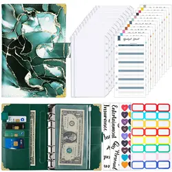 A6 Colorful Money Budget Planner Binder With Zipper Envelopes Cash Envelopes, For Budgeting Money Organizer For Binder Notebook