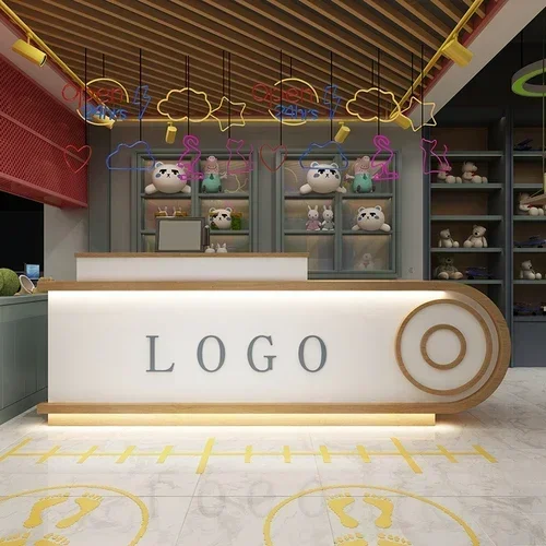 Modern Simple Clothing Store Cashier Small Shop Hair Salon Bar Beauty Salon Reception Desk