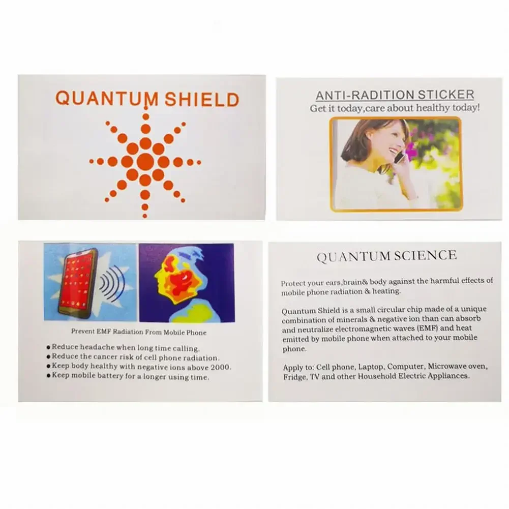 Quantum Anti Radiation Shield 5G EMF Protection - هواتف أجهزة الكمبيوتر المحمولة - 6 ملصقات مكيفات ثلاجات وأفران الميكروويف