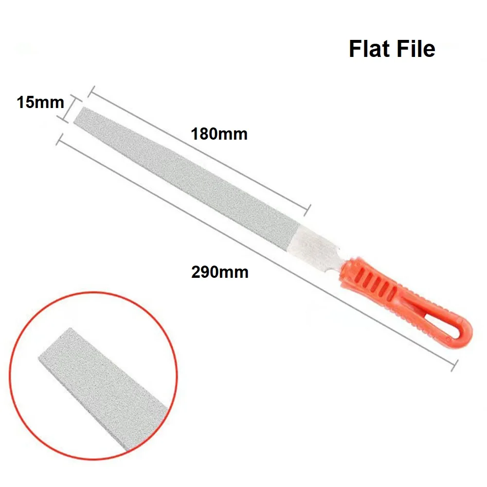 8inch Diamond File 1/4pc Comfortable Grip Craft For Polishing Metal Jeweler Hand Tools Non-slip Handle Brand New