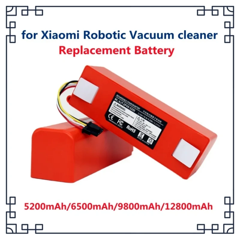 Original Replacement Battery BRR-2P4S-5200D for XIAOMI 1S 1ST Roborock SDJQR01RR Sweeping Mopping Robot Vacuum Cleaner 5200mAh