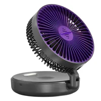5000mAh Foldable Glow-in-the-Dark Fan Wall Mount Portable Quiet High-Speed Air Circulation Fan for Students Office Desk Fan 4