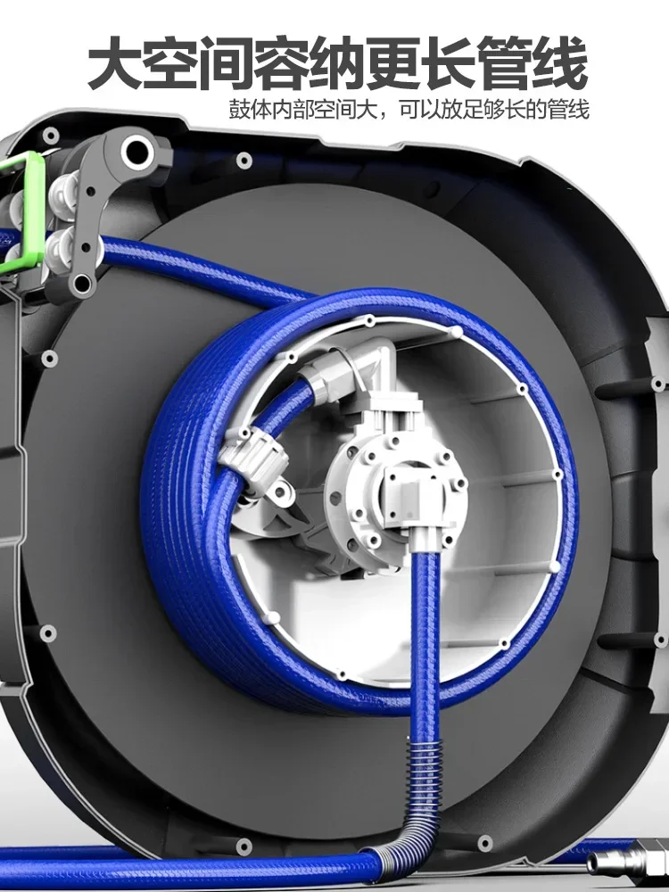 Imagem -03 - Tambor de ar Automático Retrátil Mangueira Carretel Durável Tubo de ar Carro Beleza Reparação Tubo Vento Ferramenta Pneumática Tubo do Plutônio 10 15 20 25m