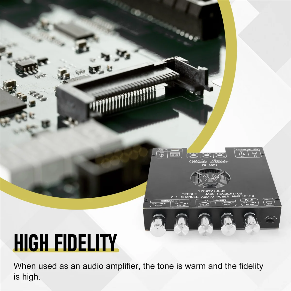 T36C -AS21 Digital Bluetooth Audio Amplifier Board Subwoofer 220Wx2+350W 2.1Channel TPA3255 Audio Power Amplifier Module