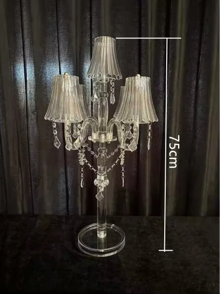 Luxuriöser Acryl-Kerzenleuchter als Hochzeits-Centerpiece, Kerzenhalter im französischen Stil für Tischdekoration bei Heimpartys – Detail 2