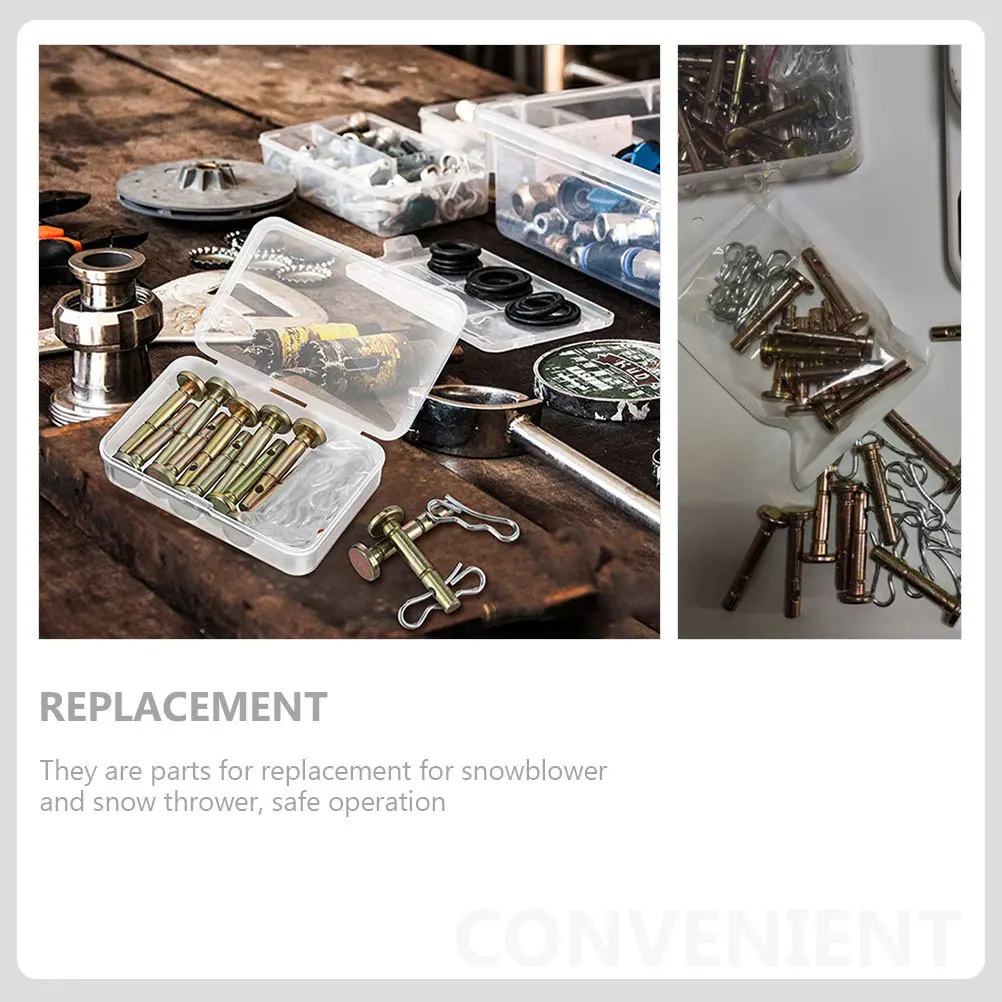

1Set Shear Pin Cotter Pin Kit Premium Metal Replacement Parts Snow Thrower Accessories Snow Blower Repair Set