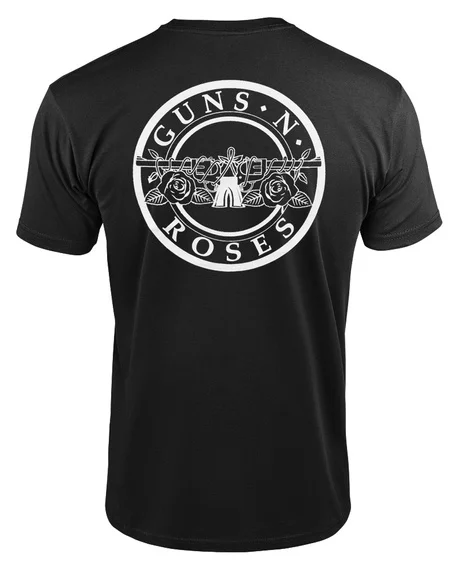 تي شيرت رياضي عصري بأكمام قصيرة لعام 2026 مع طباعة GUNS 'ROS، عصري ومسامي، مناسب للارتداء اليومي