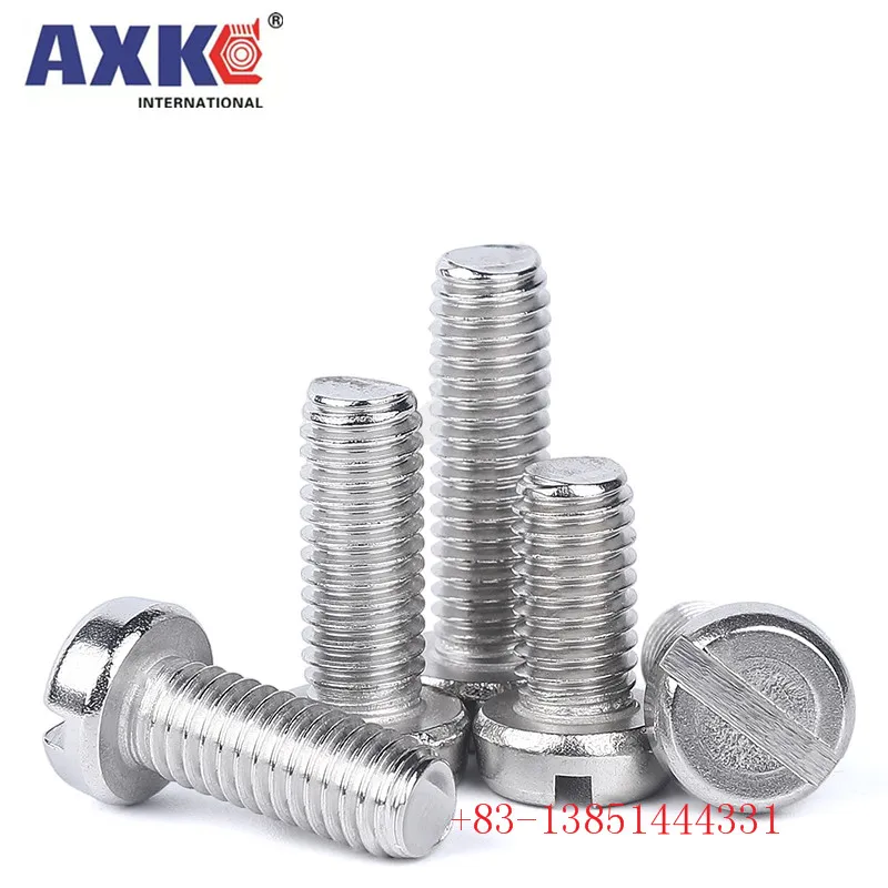 M1.6 M2 M2.5 M3 M4 M5 M6 A2-70 Stainless Steel 304 DIN84 GB65 Slotted Cap Head Slot Column Round Cheese Head Screw Bolt
