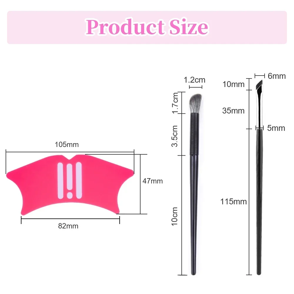 Multifuncional Silicone Eyeliner Assist Tool, Nose Contour Tool, Eyelash Extension Pads, Maquiagem Helper, Maquiagem Ferramentas