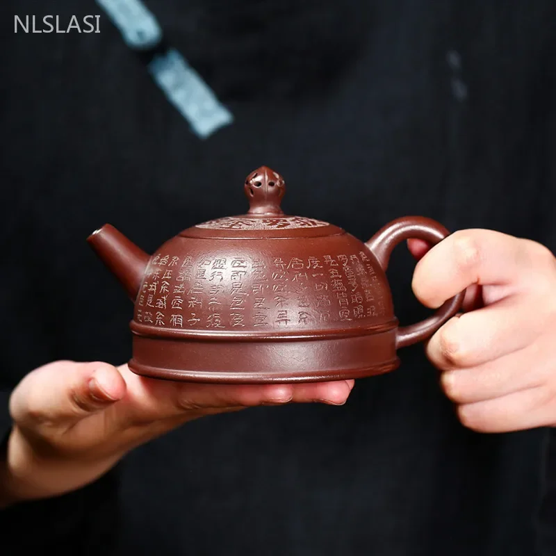 250ml Yixing Purple Clay Teapot Exquisite Hand-painted Tea Pot Raw Ore Zisha Tea Set Traditional Beauty Tea Infuser