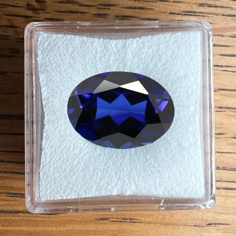 AAAA+ Blauer Saphir in Box, 13x18mm, großer Schliff, bestandenem Mohs-Härte-Test, Edelstein für DIY-Schmuckherstellung/Sammlung/Geschenk, Edelstein – Detail 4