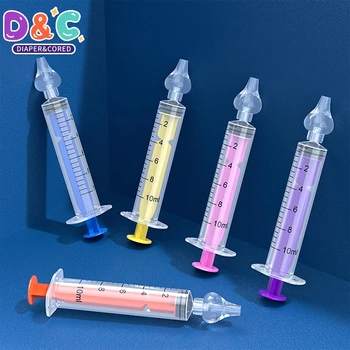 Limpiador de nariz para bebé, jeringa de silicona de 10ML, aspirador Nasal para bebé, limpiador de tubo de aguja seguro, 1 ud.