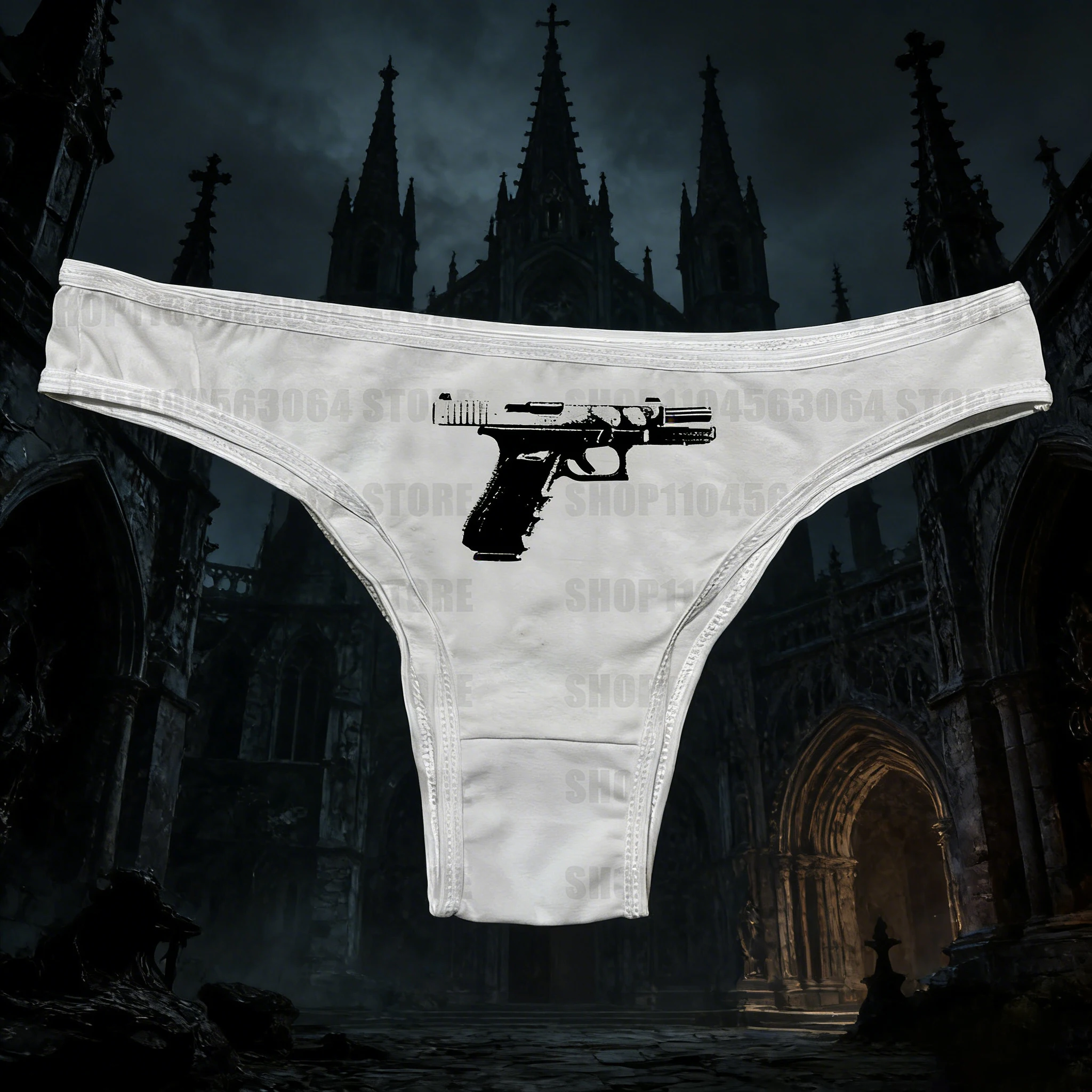 2026 new women's pistol printed underwear thong summer European and American re…
