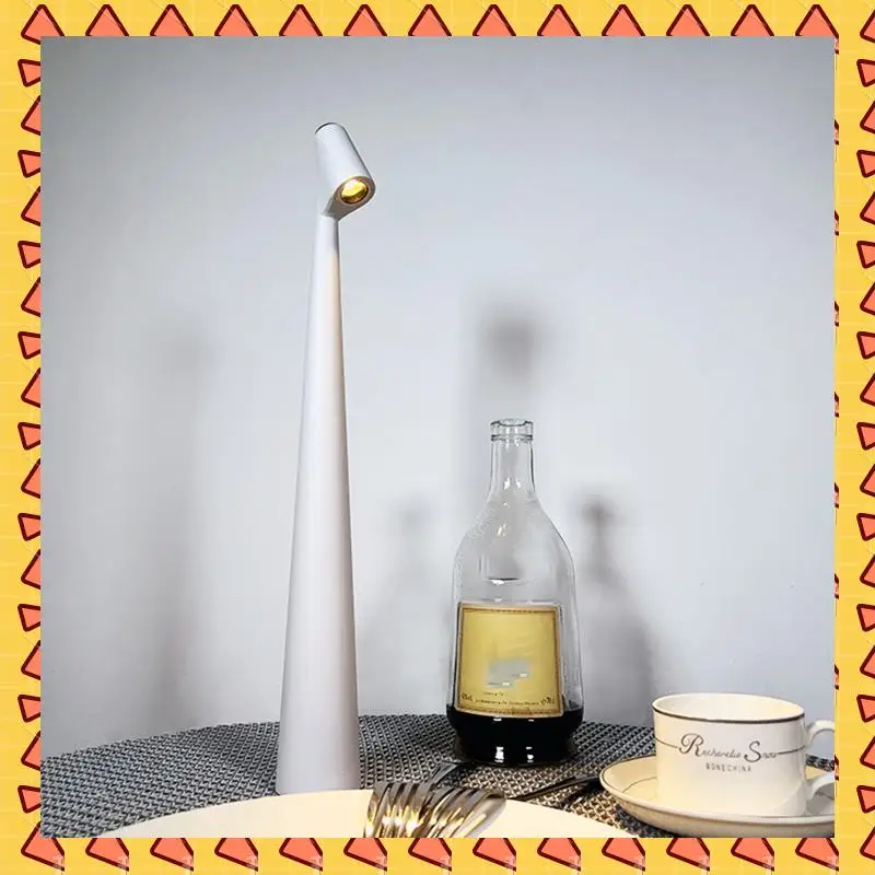 

A008 Перезаряжаемая светодиодная лампа Светодиодная беспроводная элегантная тонкая коническая ножка Портативная настольная лампа Настольная лампа с сенсорным выключателем