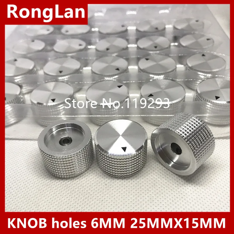 [BELLA] Aluminum aluminum knob with the pointer cap diameter holes 6.4MM 6MM 25MMX15MM --50PCS/LOT