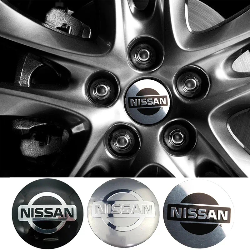 4pcs 60mm/65mm Car Wheel Hub Center Decals Stickers for Nissan Tiida Almera X Trail Xterra Qashqai Navara Altima Juke Note Leaf