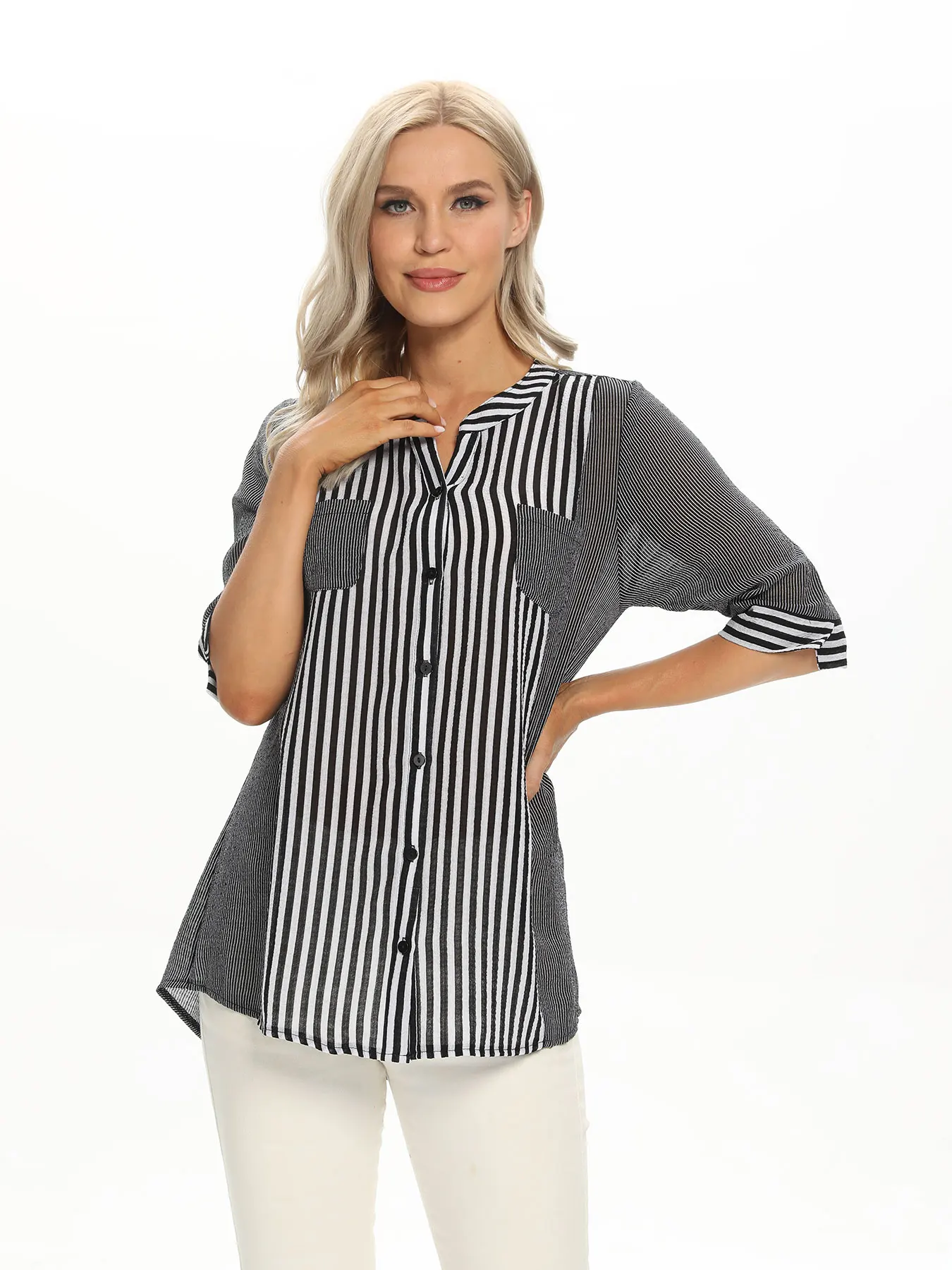 

Women Woven Fashionable Casual Shirt For Spring And Autumn