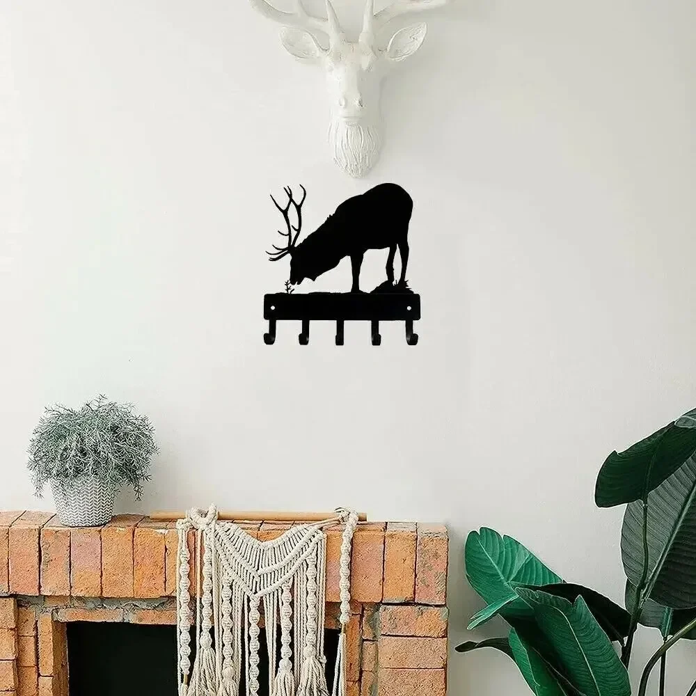 

Adorable Elk Bull Key Rack Hanger – Cute Wall Mounted Hook and Pendant. Lovely Gift for Wildlife Enthusiasts