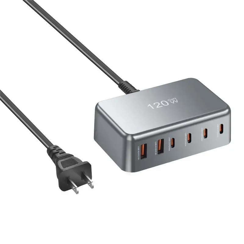 High-Speed GaN Charger 120W Desktop Charging Hub USB Type C PD For Laptops and Tablets