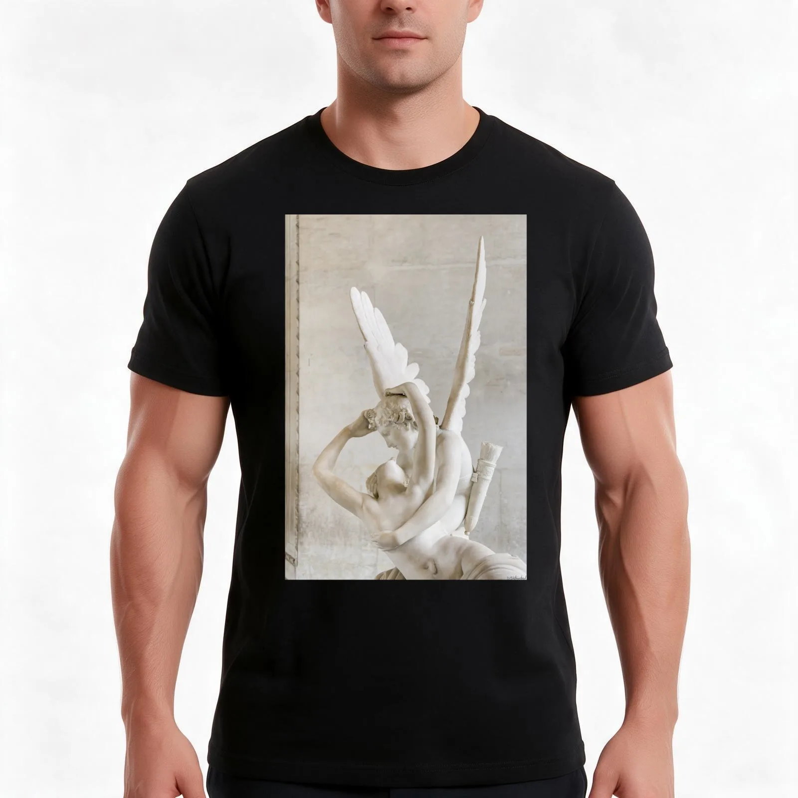 Psyche Revived by Cupids Kiss 03 T-Shirt, Summer Casual Cotton Tee, Oversized Streetwear Tops, Vintage Graphic Print