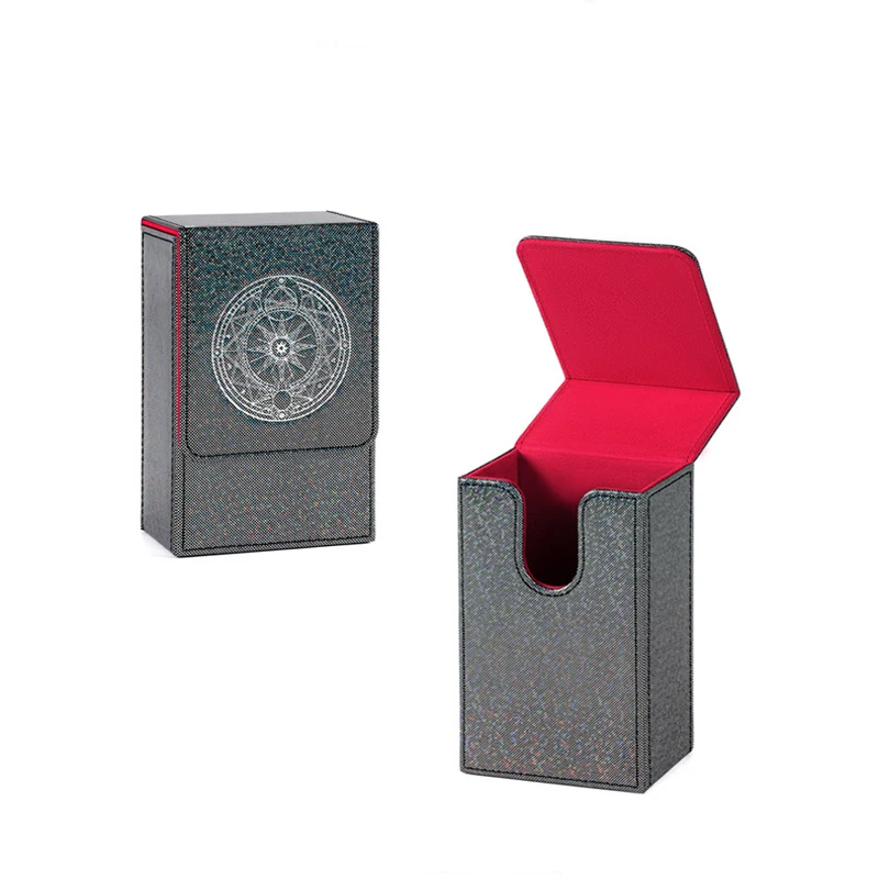 

Коробка для хранения карт Таро, ПВХ, водонепроницаемый, жемчужный, красочный, удобный контейнер для хранения карт, держатель для игровой колоды, прочный портативный