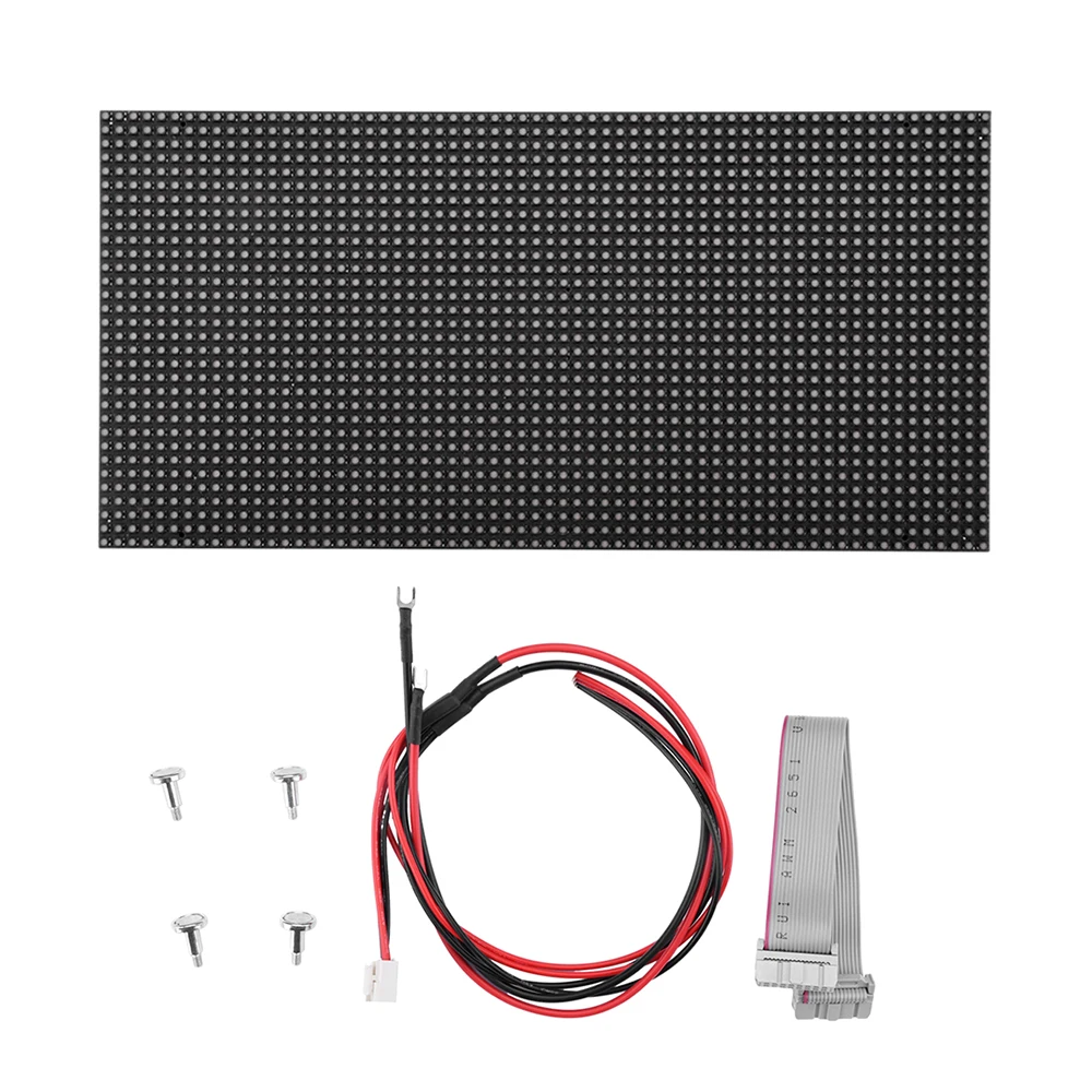 Módulo de Display LED Colorido P3 Interior SMD2121, 64x32 Pontos, 192x96mm, Digitalização 1/16, Tela LED RGB