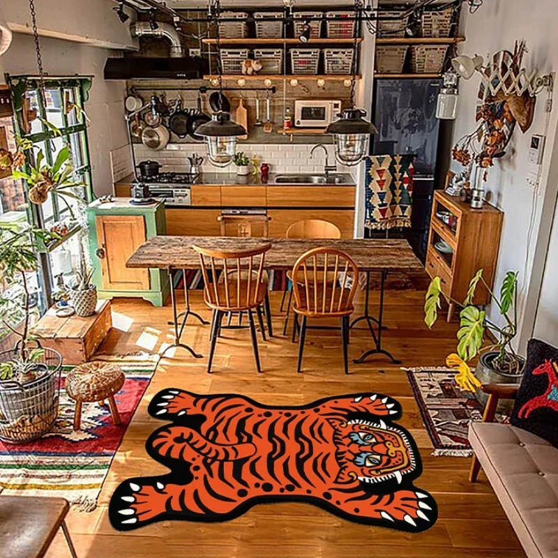 

Carpet for Living Room Cute Cartoon Tiger Large Area Children Bedroom Bedside Rug Home Decoration Corridor Cloakroom Mat Ковер