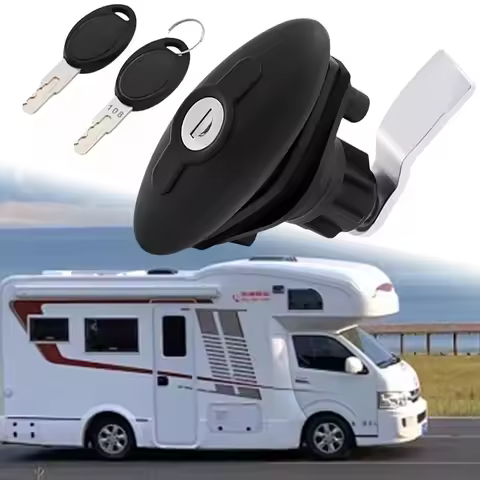 1set Caravan T-Handle Lock With 2Keys RV Cabin Door Lock Compression Seal Lock Luggage Flat Cabin Door Lock For Caravan Motorhom